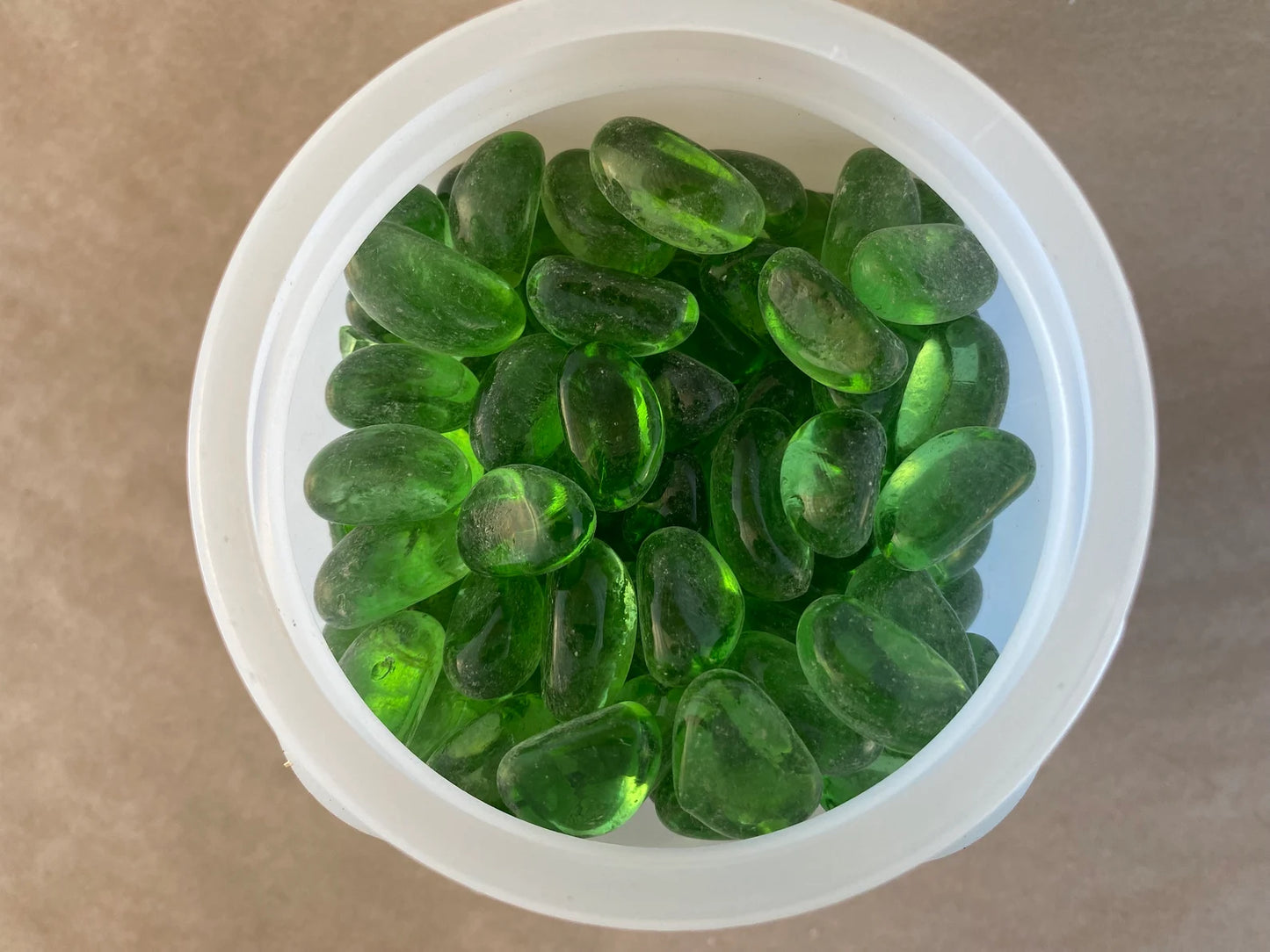 Green Beens -Decorative Colored Glass Rock
